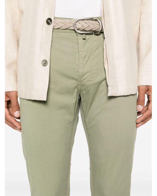 メンズ Incotex Tapered Cotton Trousers Green