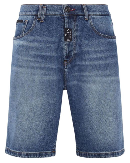 Philipp Plein Blue Formentera Low-rise Denim Shorts for men