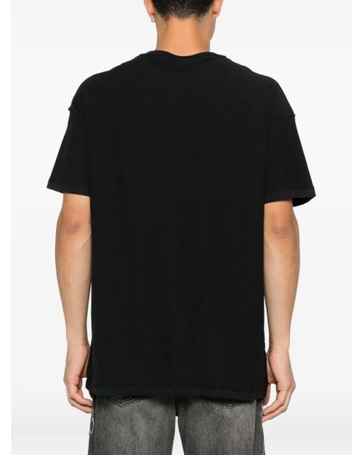Purple Brand Black Embellished T-Shirt for men