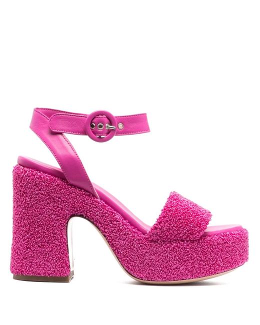 Agl Attilio Giusti Leombruni Pink Sista Zerby 80Mm Leather Sandals