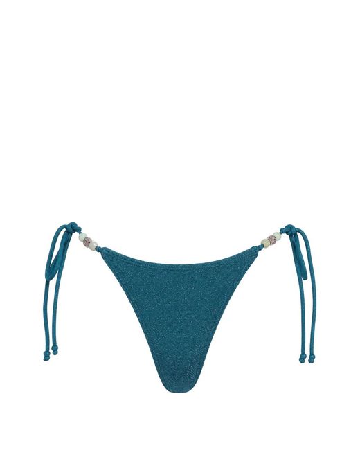 BOUND Blue Side Vista Beaded Bikini Bottoms