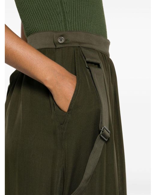 Max Mara Green Silk Chiffon Skirt