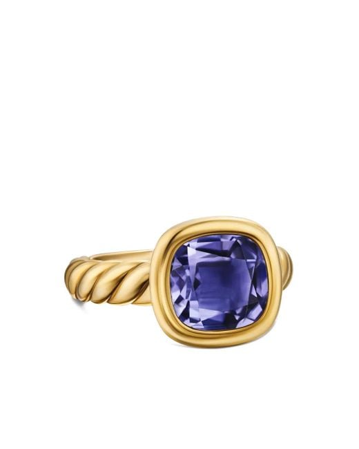 David Yurman Blue 18K Dy Mercer Lolite Ring
