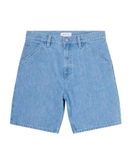 Edwin Blue Washed Shorts for men