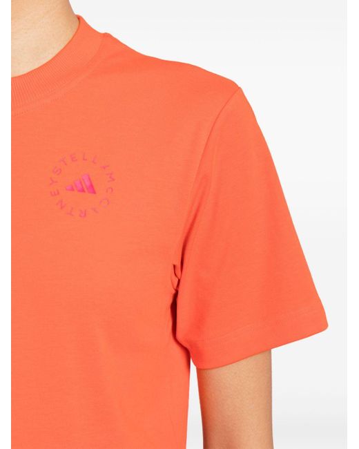 Adidas By Stella McCartney T-shirt Met Logoprint in het Orange