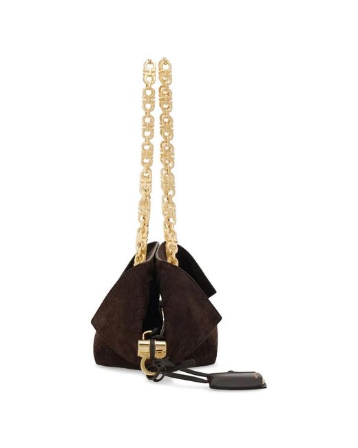 Ferragamo White Small Folded Shoulder Bag