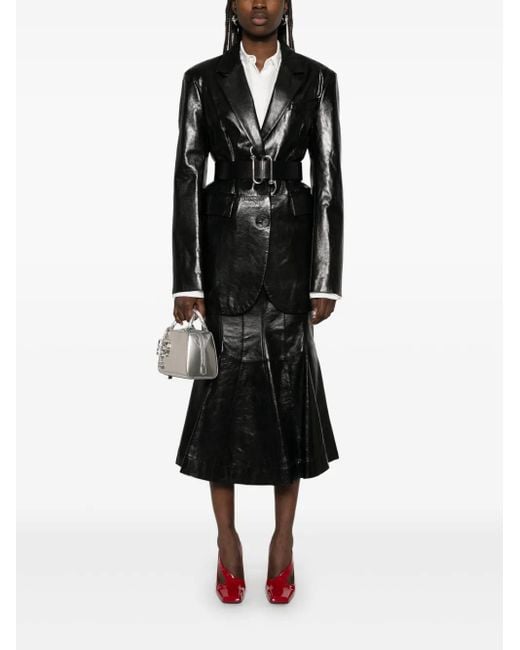 Sportmax Black Leather Jacket