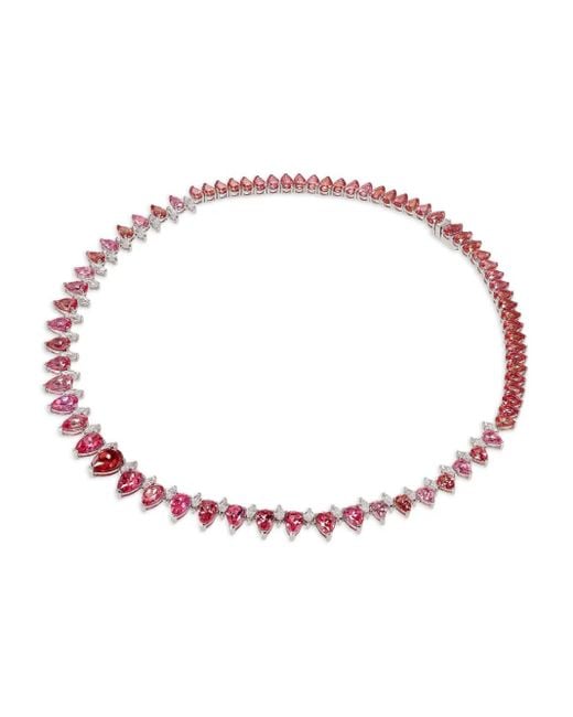 Anabela Chan Pink Padparadscha Infinity Sapphire Necklace