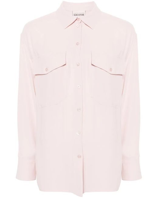 Semicouture Pink Crepe Shirt