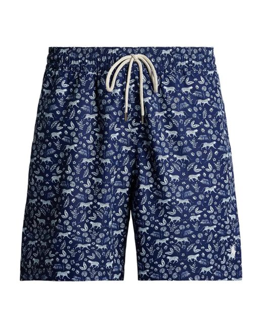 Polo Ralph Lauren Blue Printed Swim Shorts for men