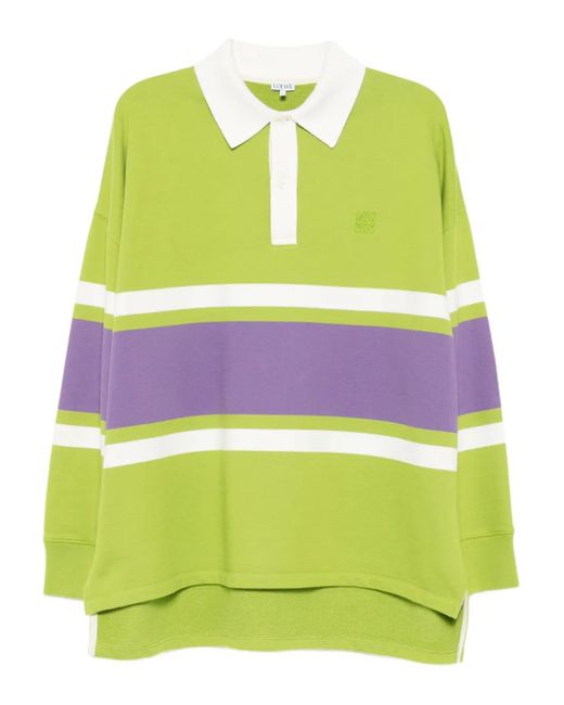 Loewe Yellow Striped Polo Shirt for men