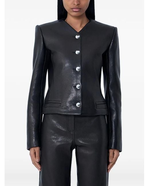 Khaite Black Nara Leather Jacket