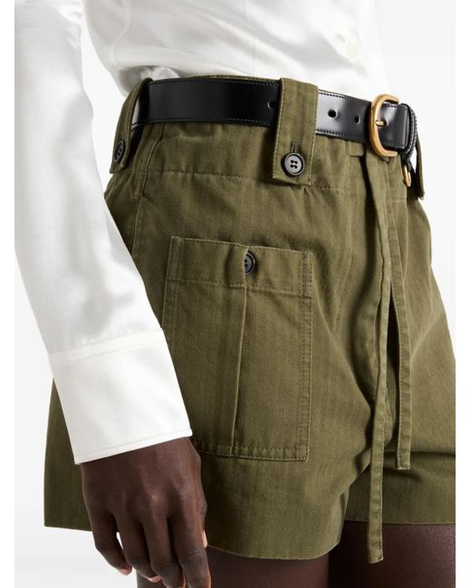 Prada シェブロン ショートパンツ Green