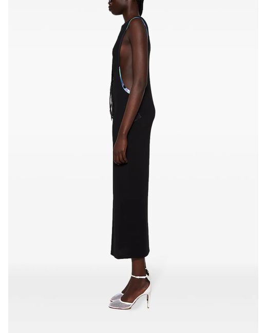 Emilio Pucci Black Vivara-Print Dress