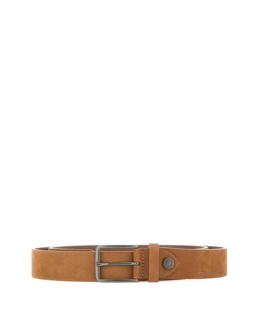 Gianni Chiarini White Nubuck Buckle Belt for men