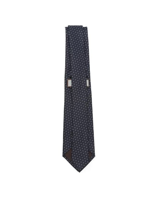 Canali Blue Cravate À Motif for men