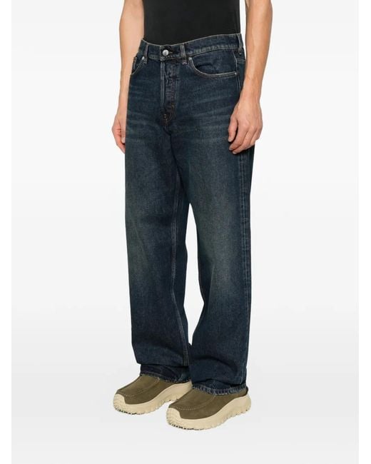 Moncler Blue Logo-Patch Jeans for men