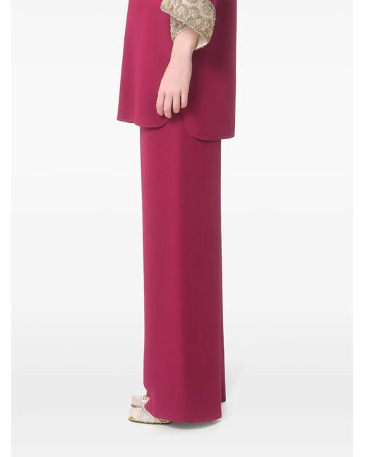 Valentino Garavani Red Cady Couture Trousers