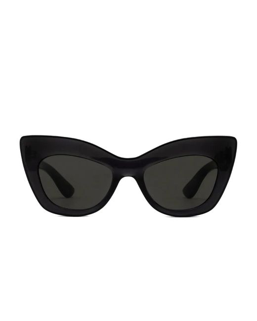 McQueen Black Cat-Eye Frame Sunglasses