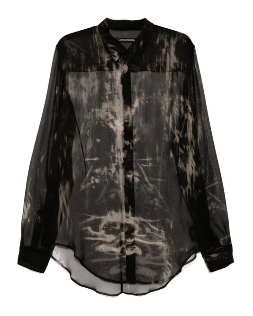 メンズ Julius シルク シャツ Black