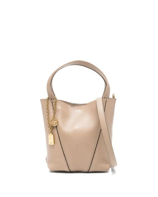 Borsa Tote Spin Piccola di Chloé in White