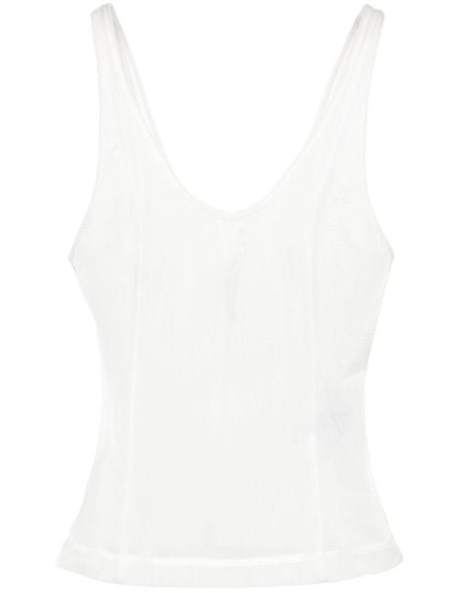 Christopher Esber White Boned Tank Top