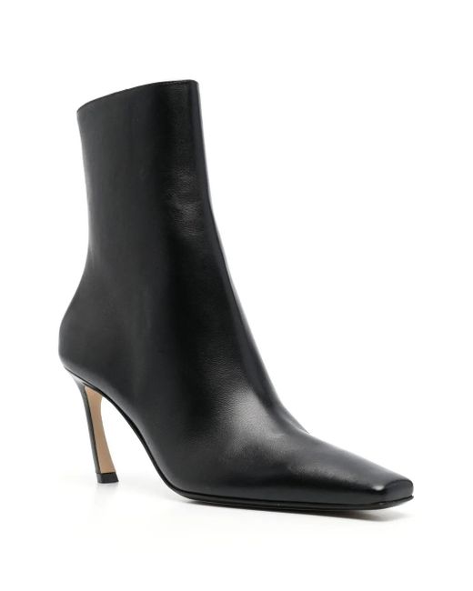 Lanvin Black Swing 70 Leather Boots for men