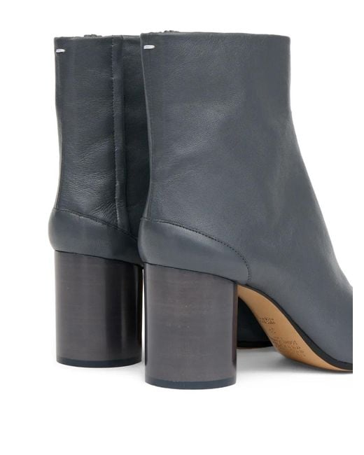 Maison Margiela Gray Bottines En Cuir À Bout Tabi 80 Mm