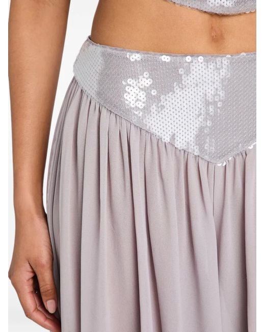 retroféte Purple Pyna Sequin-Embellished Trousers