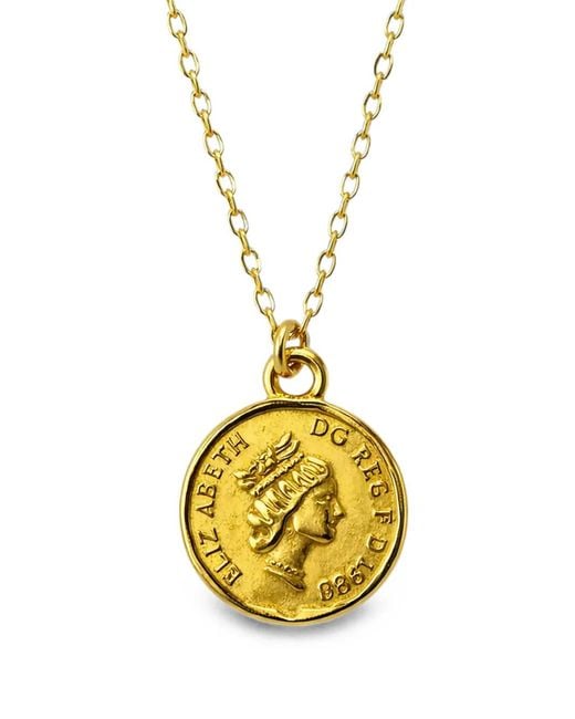 Velora Vie Metallic Sovereign Coin-Pendant Necklace