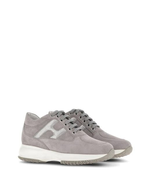 Hogan Gray Interactive Low-Top Sneakers
