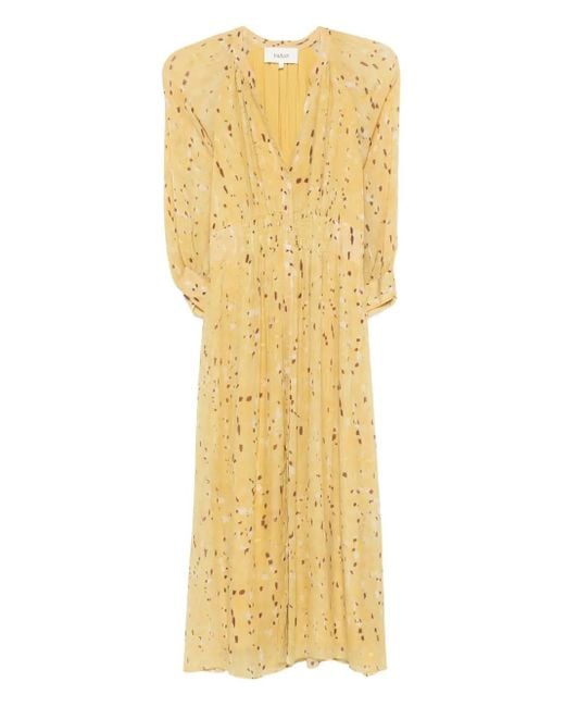 Ba&sh Yellow Karla Kleid mit Falten