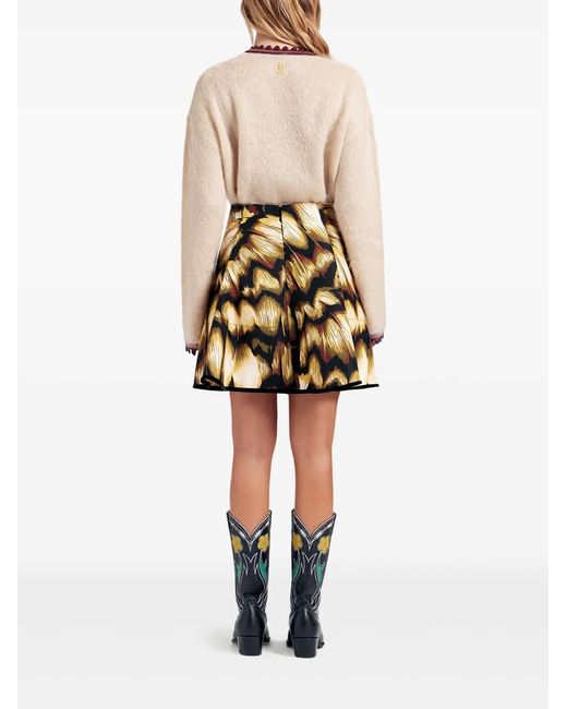 LaDoubleJ Mini-Rok Met Print in het Metallic