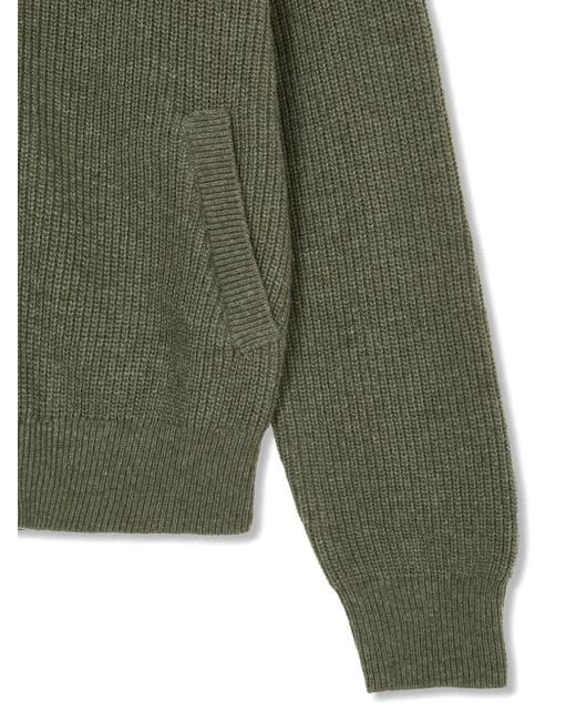 Studio Tomboy X Green Zip-Up Wool Jacket for men
