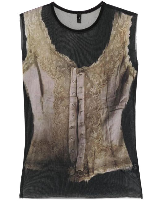 IA London Graphic-print Tank Top Black