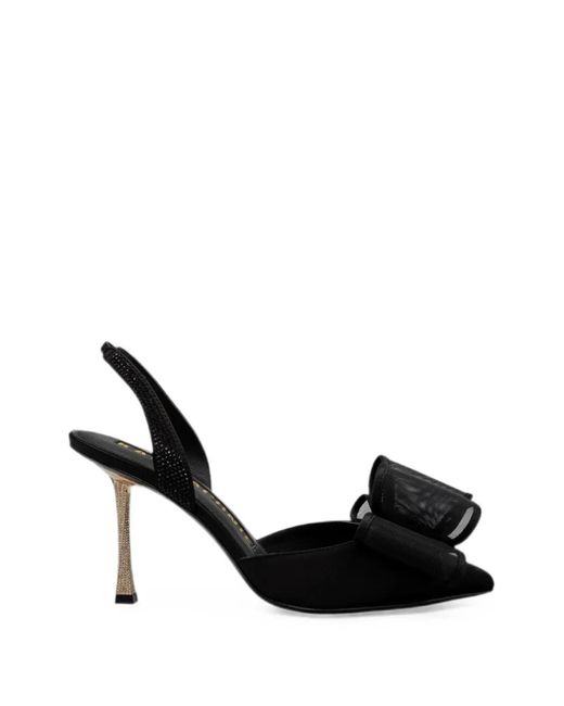 Kat Maconie Black Paola Bow-Detail Sandals