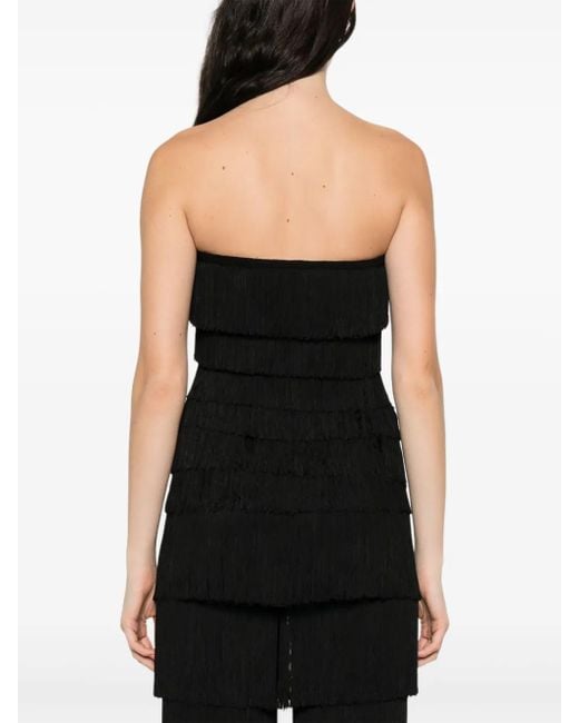 Norma Kamali Black Strapless Tank Top