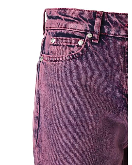 Moschino Purple Frayed Trousers