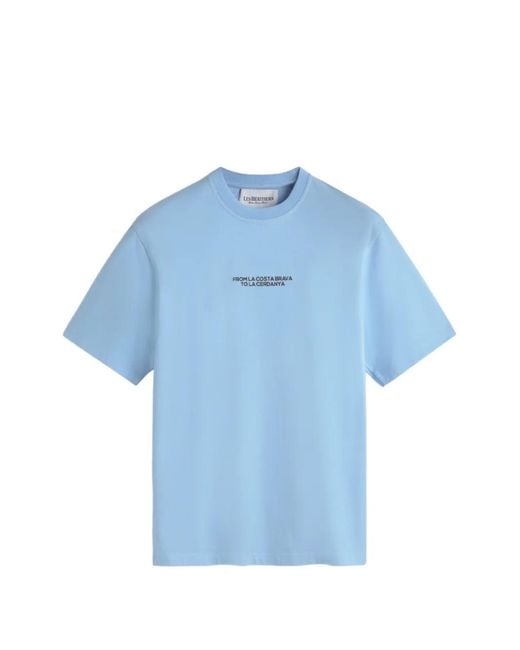 LES HÉRITIERS Blue T-Shirt Roots À Slogan Imprimé