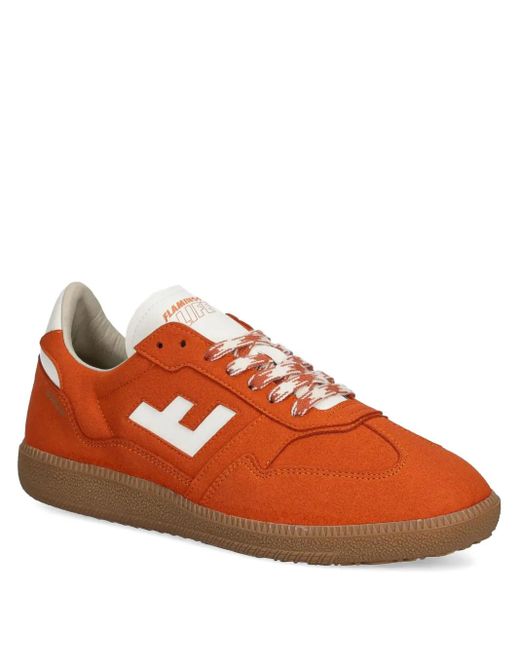 Flamingos Orange Logo-Detail Sneakers