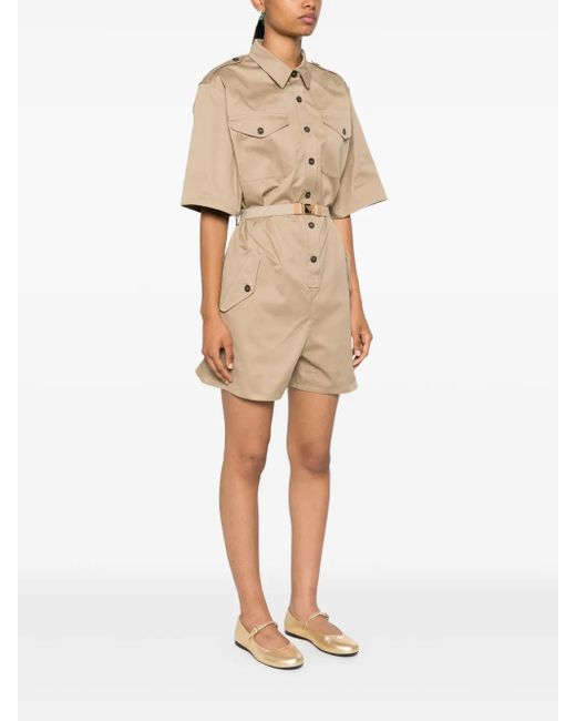 Prada Natural Belted Playsuit