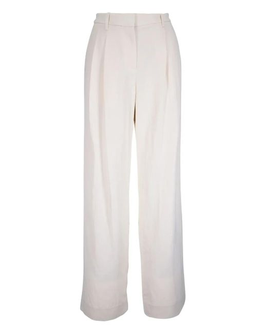 Twp White Straight-Leg Trousers
