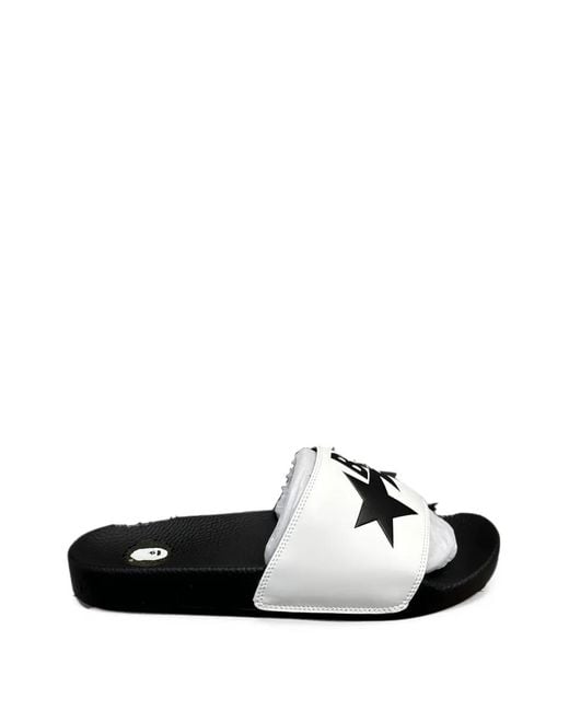 A Bathing Ape Black Sta Logo Slides for men