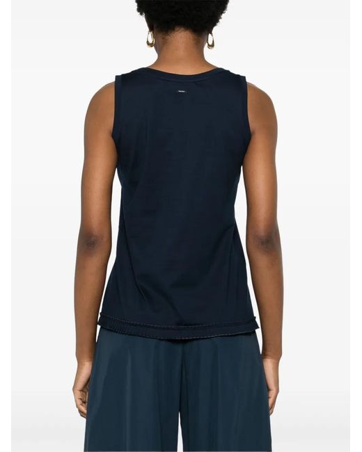 Max Mara Blue Racer Cotton Top