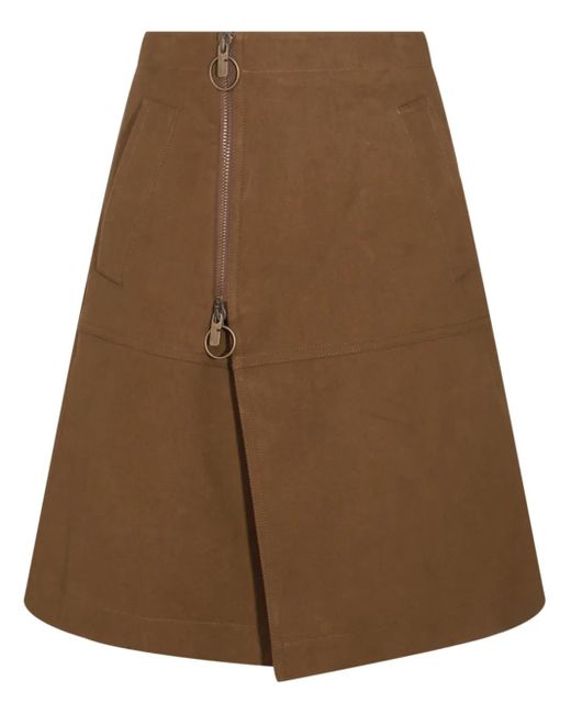 Burberry Brown Klassischer Midirock