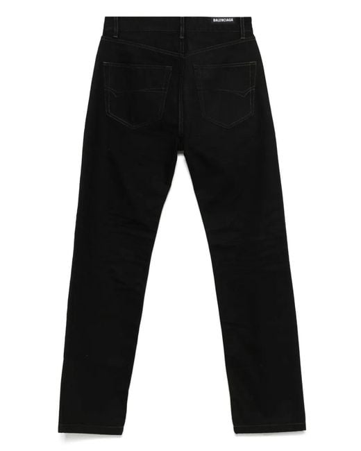 Balenciaga Black Logo-Patch Jeans