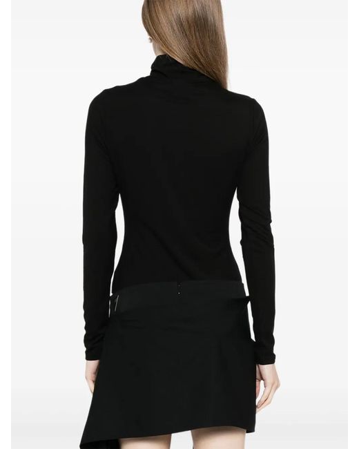 Reformation Black Cordelia Bodysuit