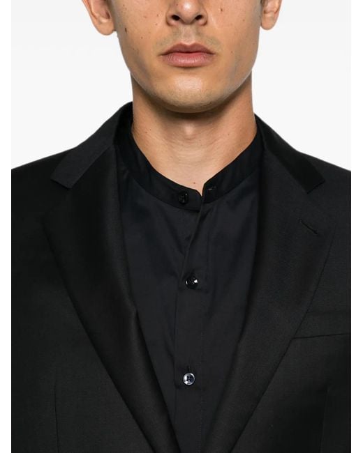 Giorgio Armani Black Single-Breasted Buttoned Suit for men