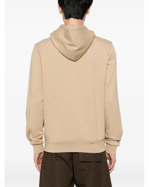Felpa Con Zip E Cappuccio di Lacoste in Natural da Uomo