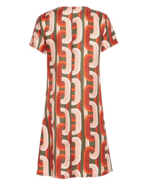 LaDoubleJ Red Minikleid Mit Ketten-Print
